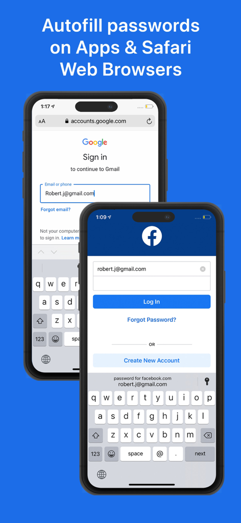Password Manager ® - Password Manager Autofill-Funktion auf dem iPhone für Apps und den Safari-Webbrowser.