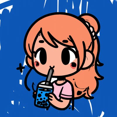 girl drinking boba