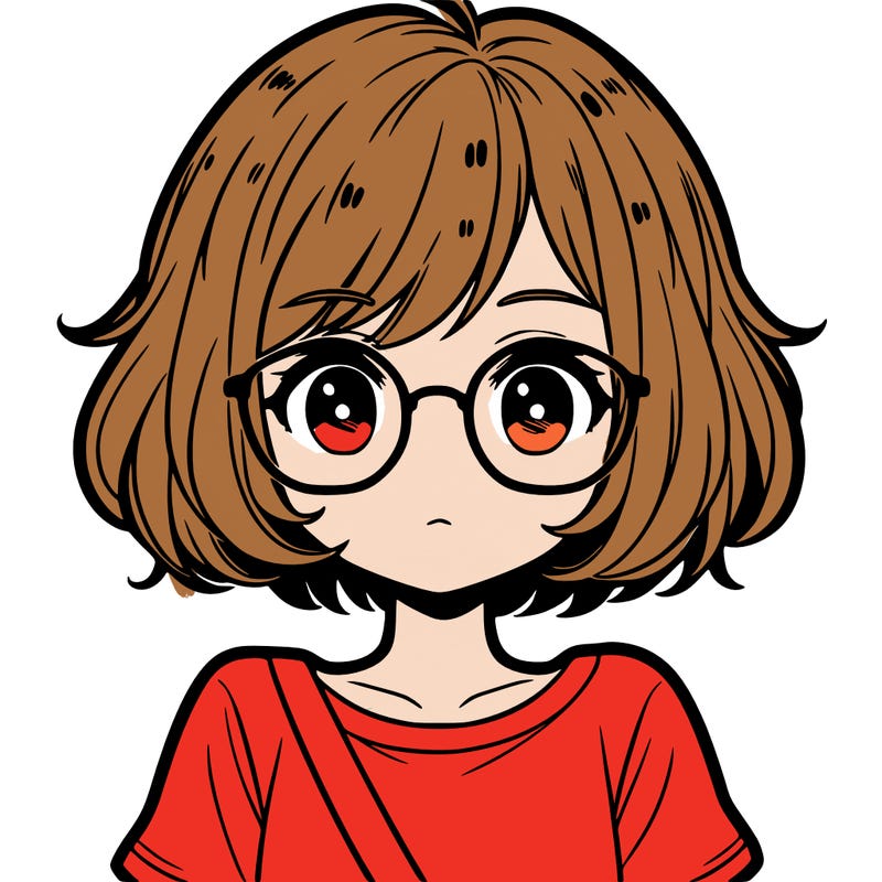 short hair glasses girl