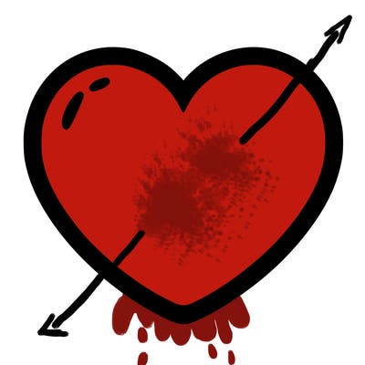 a blank heart