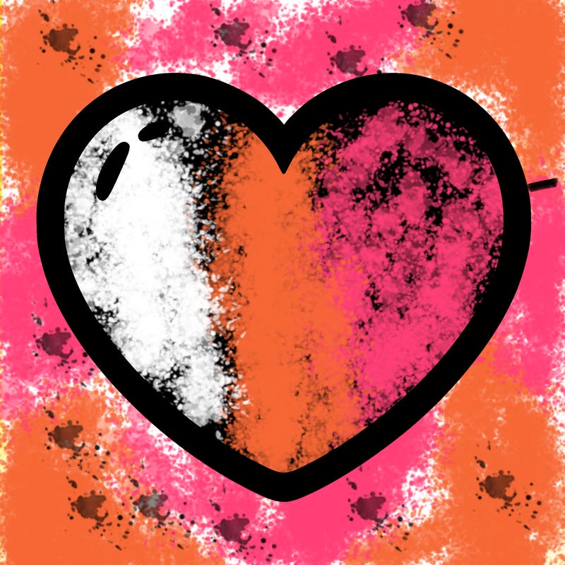 a blank heart