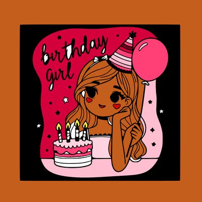 birthday girl realistic