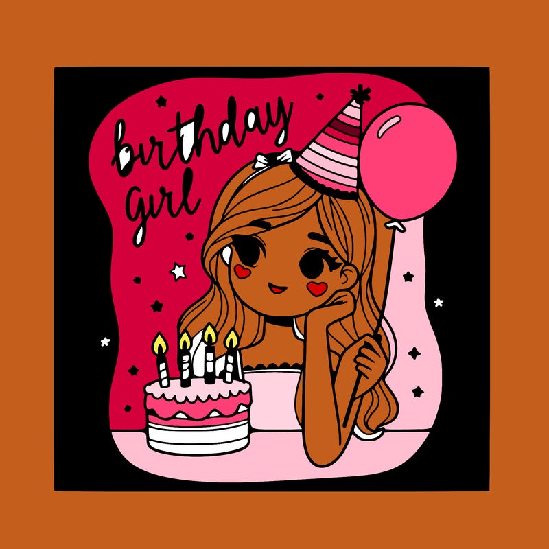 birthday girl realistic