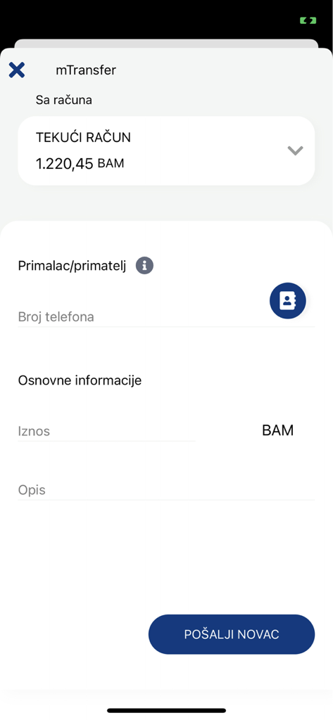 L'application mobile bancaire ASA Banka mTransfer permet un transfert d'argent instantané.