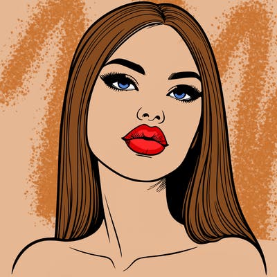 realistic woman with full lips