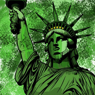 realistic statue of liberty