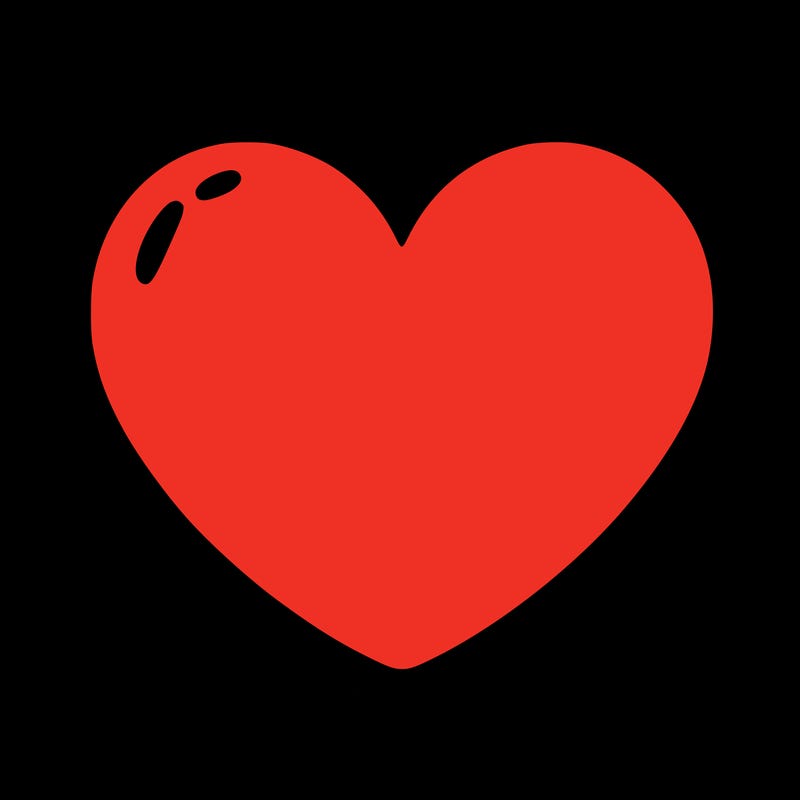 a blank heart