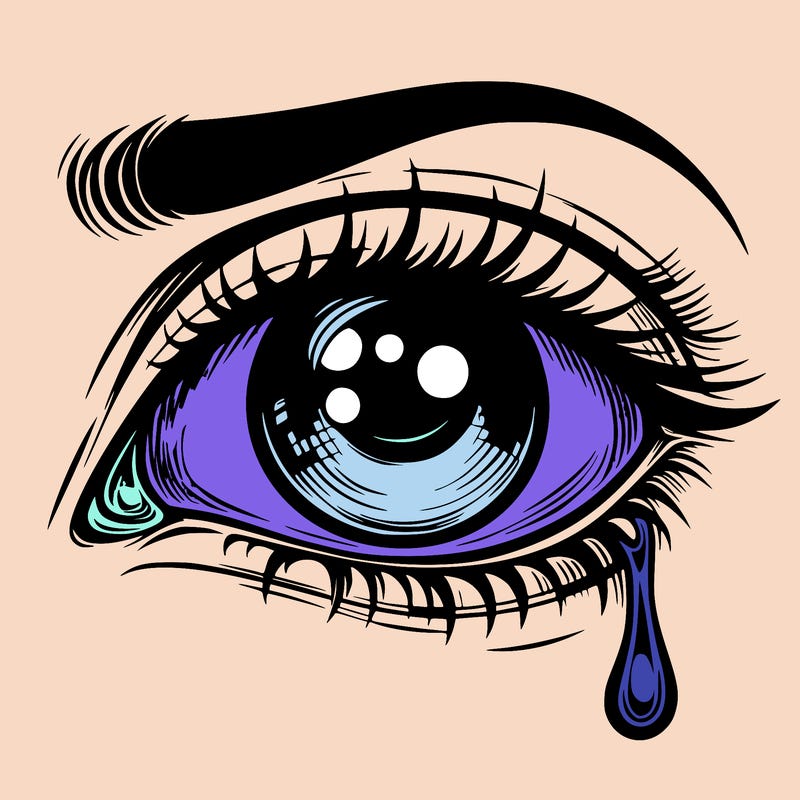 realistic crying eye