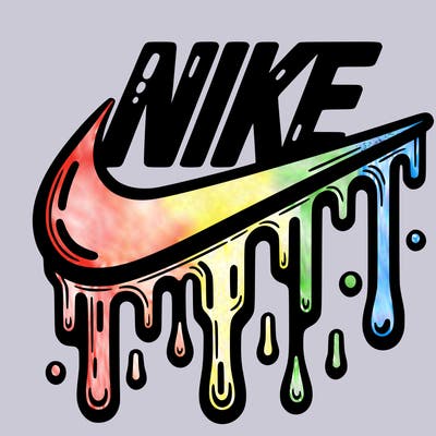 dripping nike logo