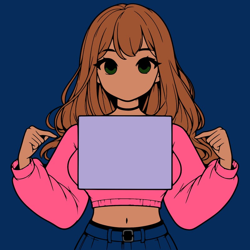 girl holding a blank sign in a long sleeve crop top