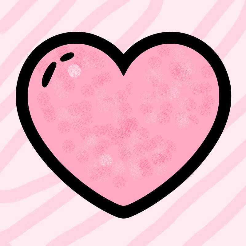 a blank heart