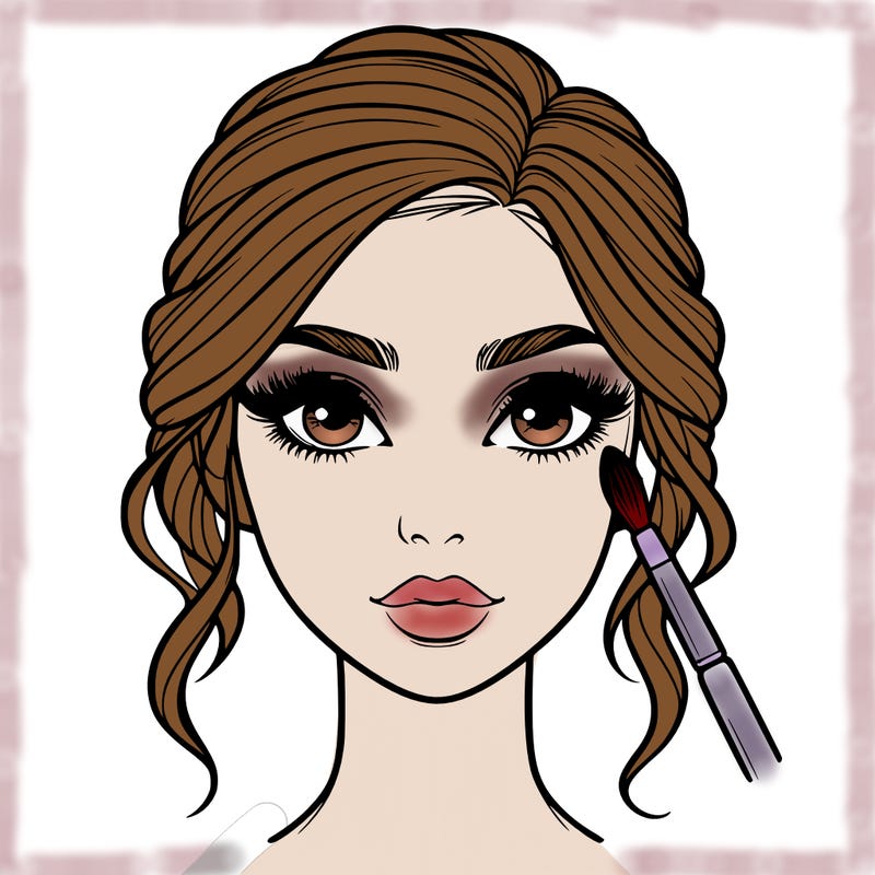 realistic person with makeup