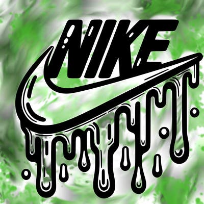 dripping nike logo