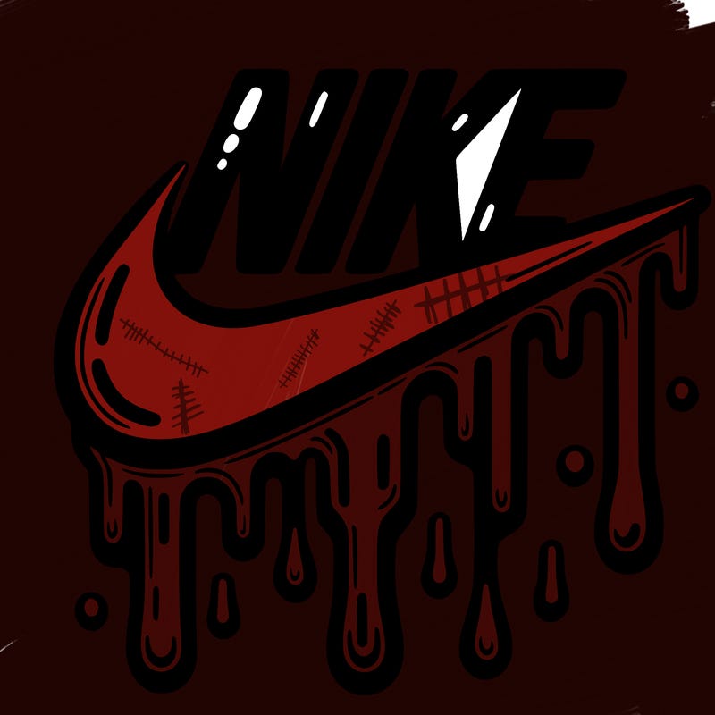 dripping nike logo