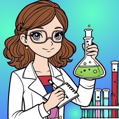 a female scientist