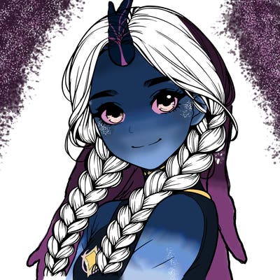 realistic girl with braids