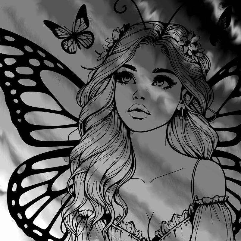 butterfly fairy realistic girl