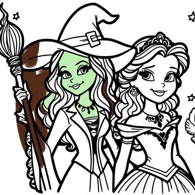 the new movie wicked with a witch and princess