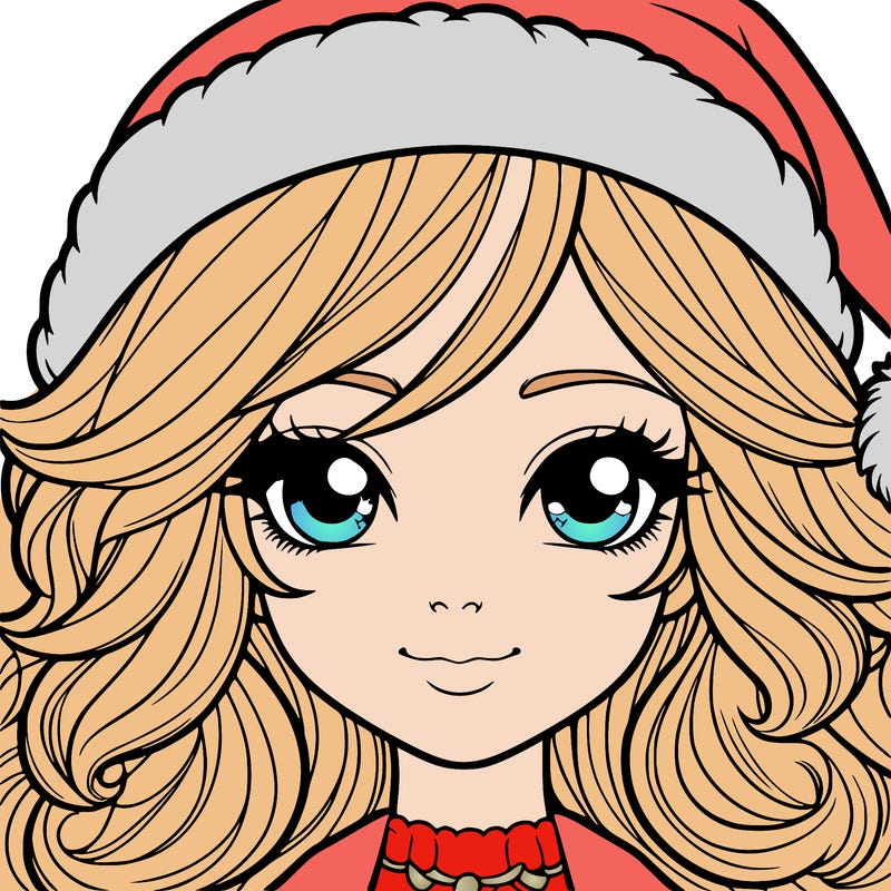 realistic christmas girl