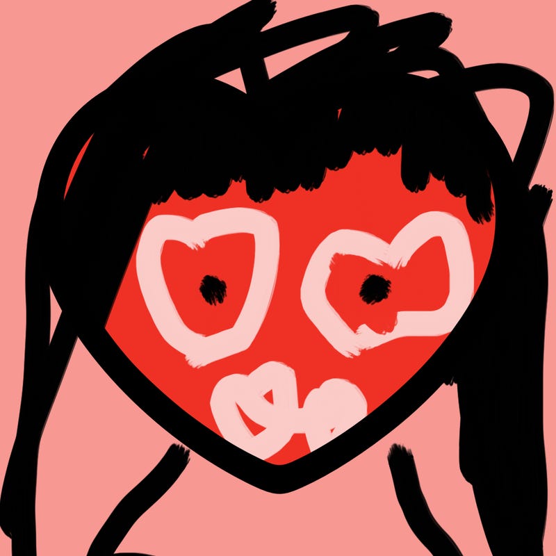 a blank heart