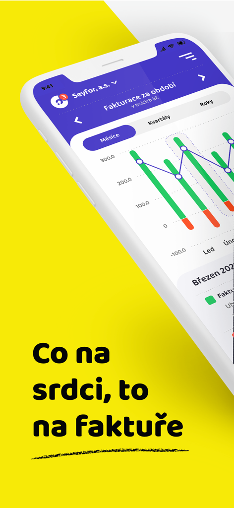 iDoklad - iDoklad mobile app dashboard featuring financial performance charts