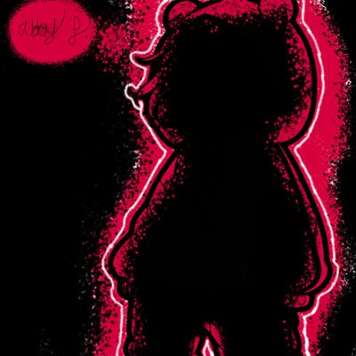 anime girl with a big baggy hoodie and baggy pants