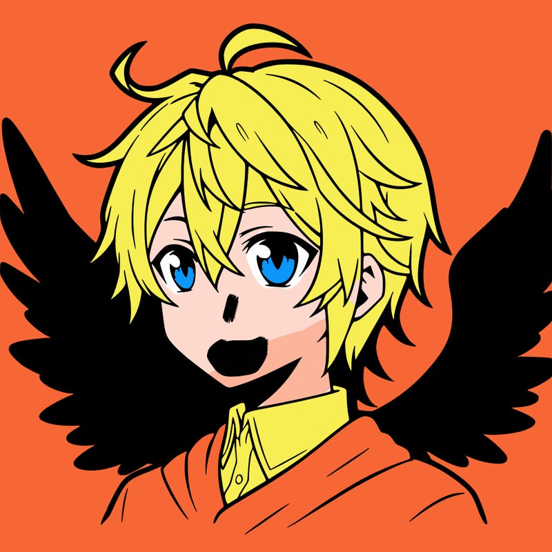 anime boy with wings