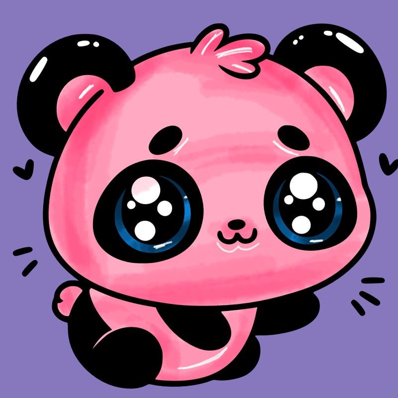 cute animated panda
