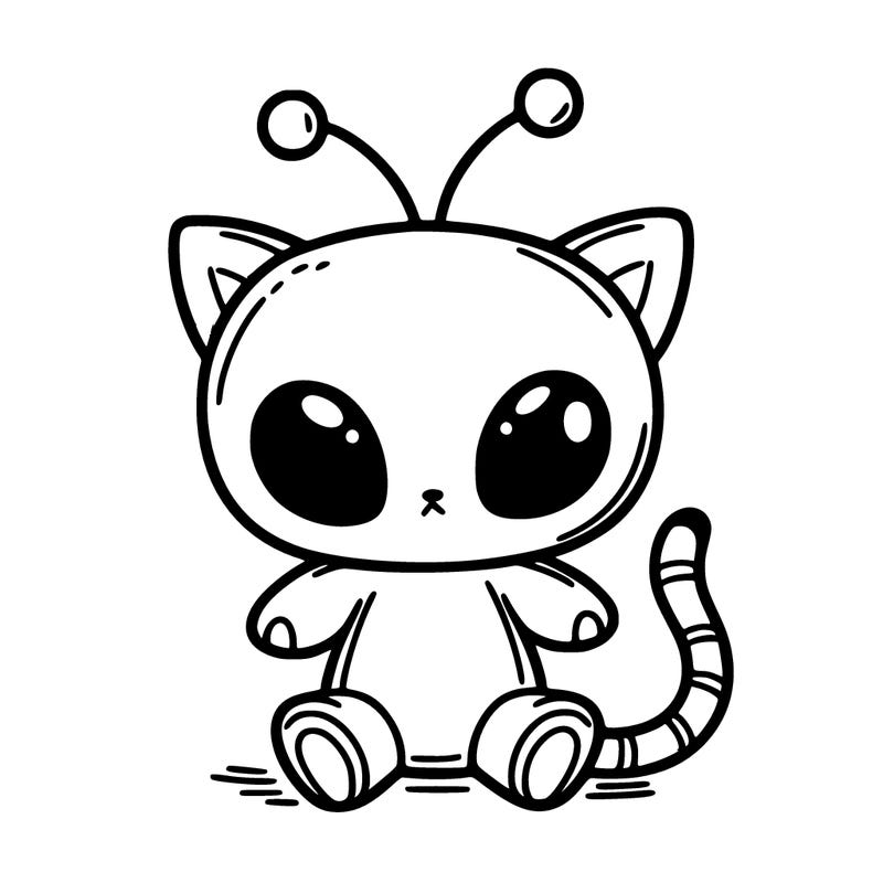 a cute alien cat