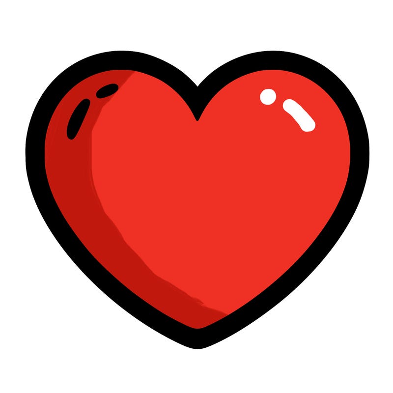 a blank heart