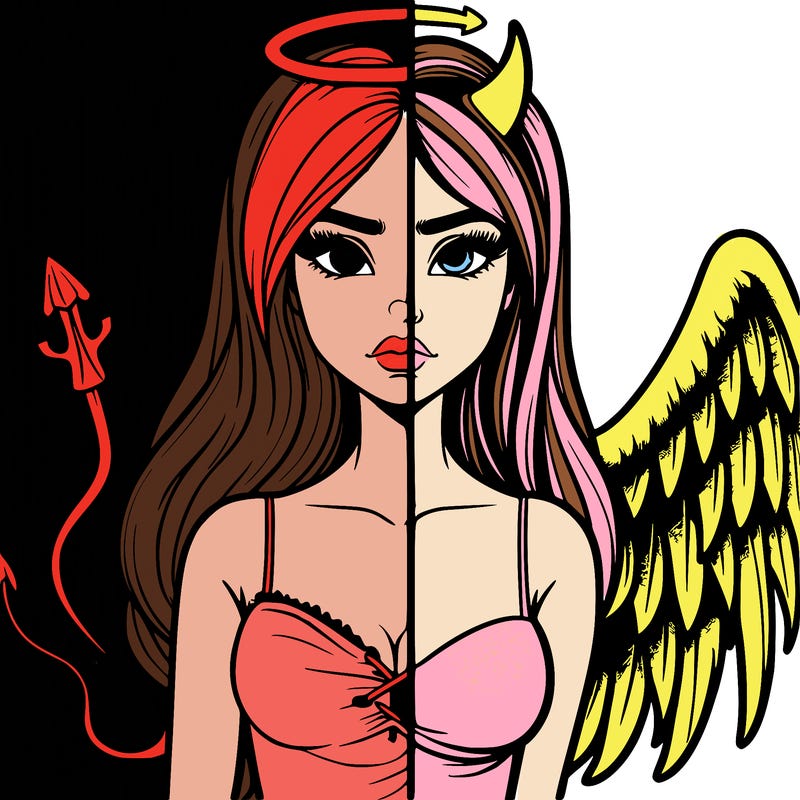 devil vs angel realistic girl
