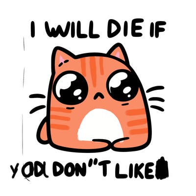 a cat that will die if we don’t get 10 likes