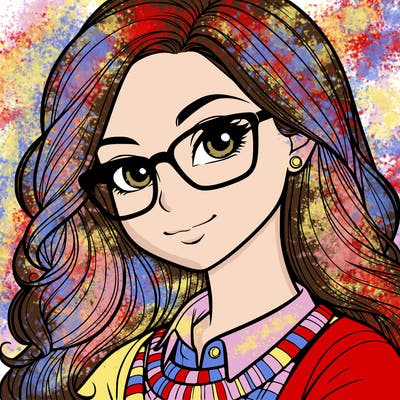 adult girl with glasses