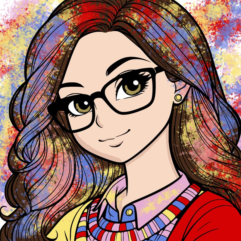 adult girl with glasses