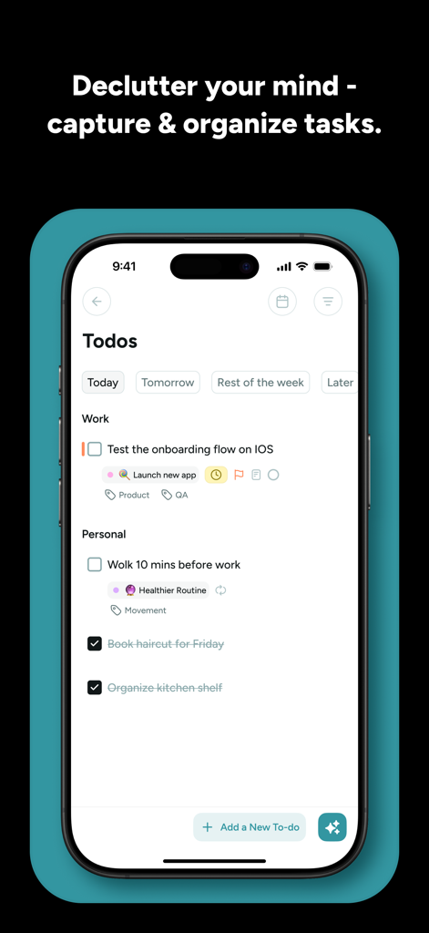 BeforeSunset AI - BeforeSunset AI task management interface showing organized work and personal goals