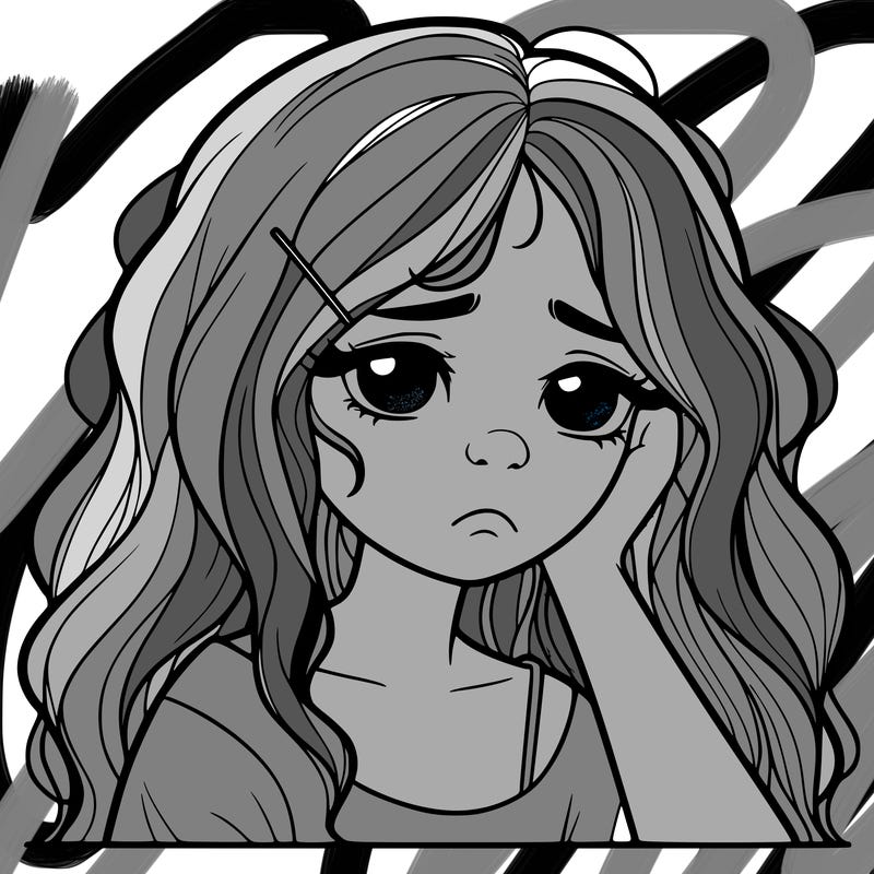 realistic sad girl