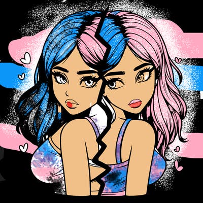 realistic girl split