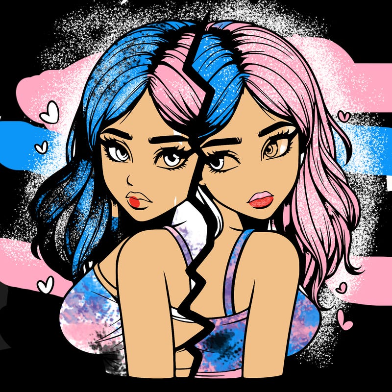 realistic girl split