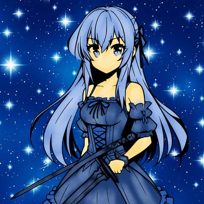 anime female with sword