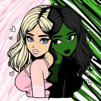 realistic girl split