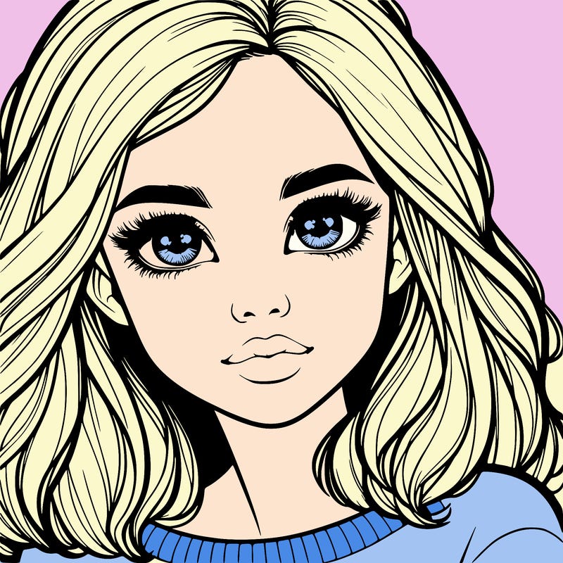 realistic girl whith cute eyes