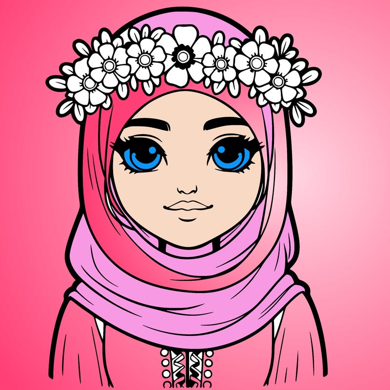 realistic girl with flower crown