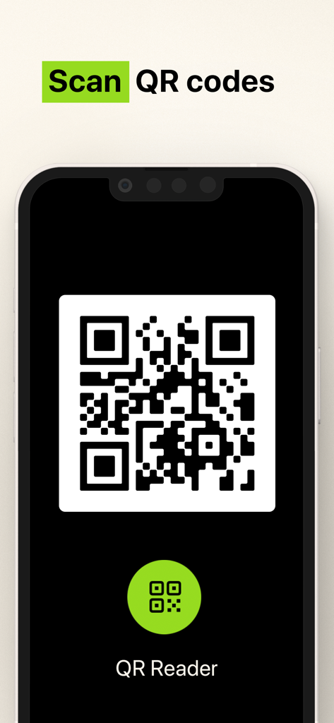 Interface pour numériser des codes QR avec l'application Scanner Photo