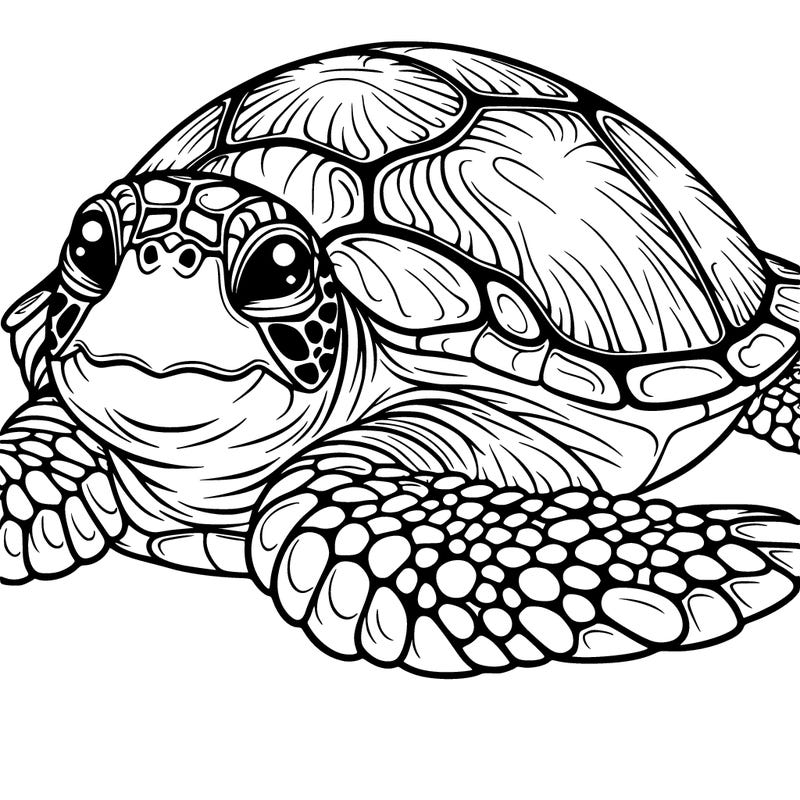 a sea turtle (realistic)
