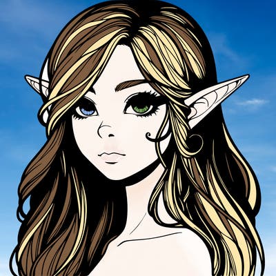 elf girl realistic dark fantasy