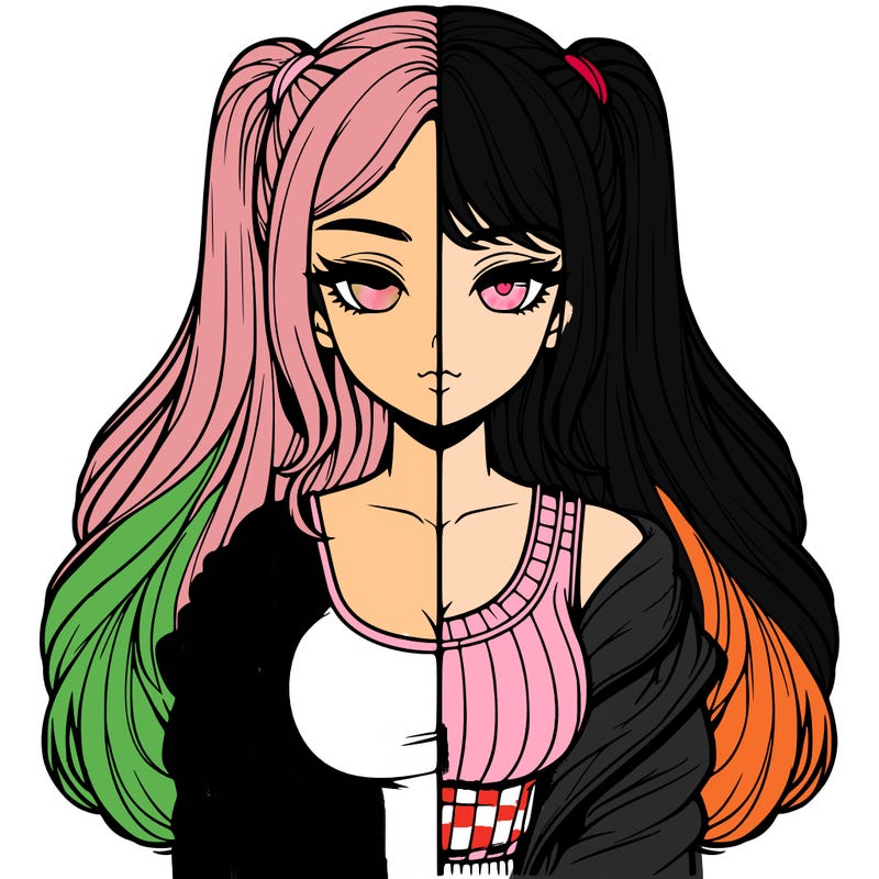 realistic girl split