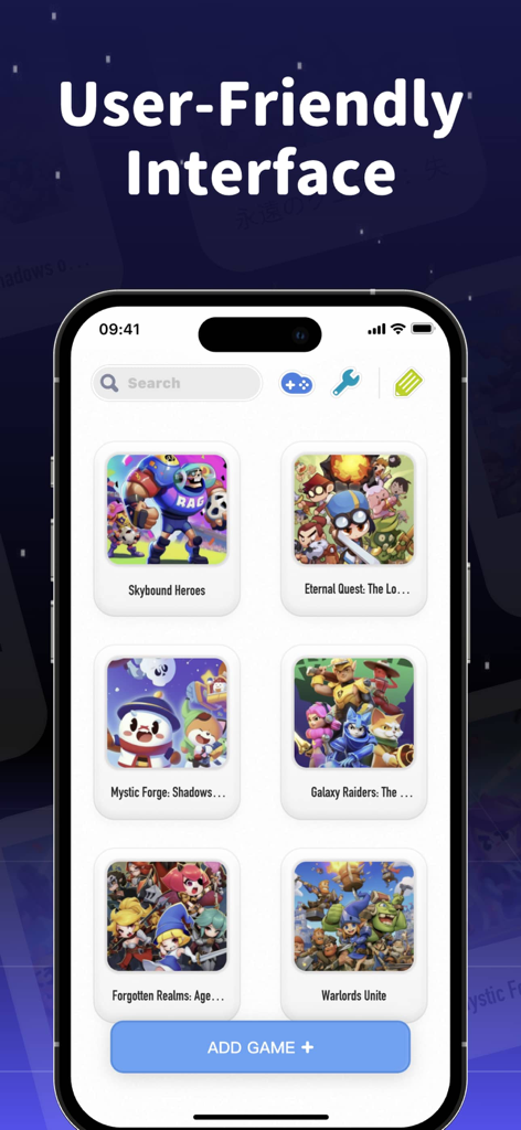 Game Emulator RePlay interface showing a library of imported retro games with covers