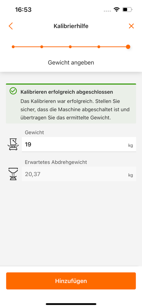 mySpreader - mySpreader app interface for fertilizer calibration and weight measurement input