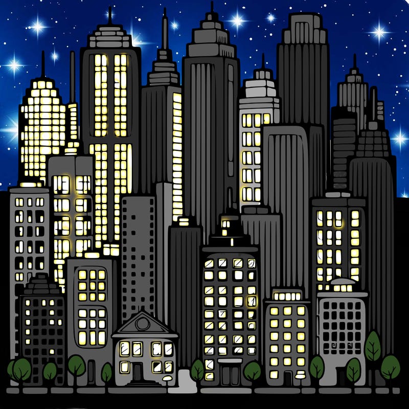 a city with skyscrapers