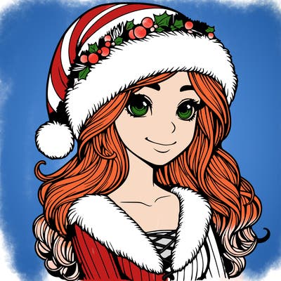 realistic christmas  girl